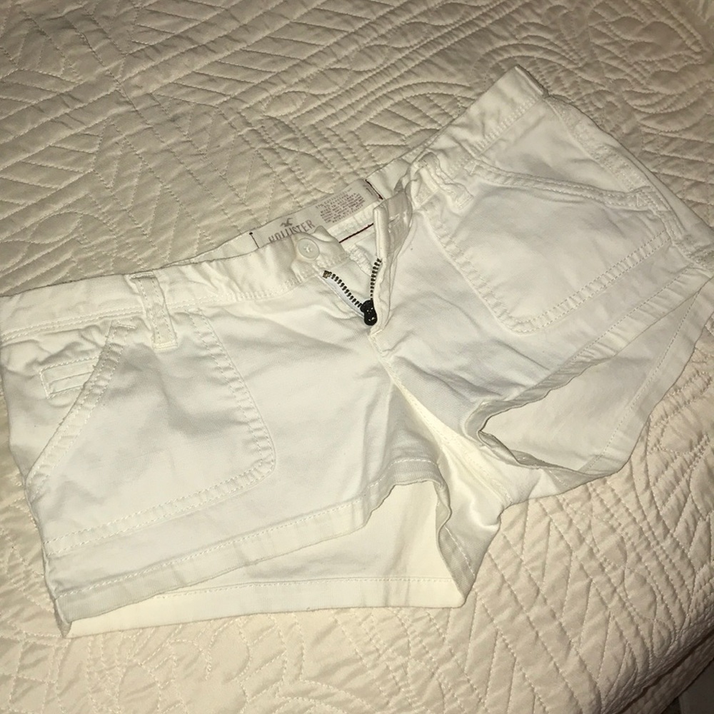 hollister white micro shorts